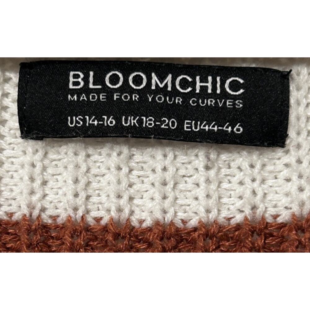 Bloomchic Striped V-Neck Sweater 14/16 - Picture 7 of 8